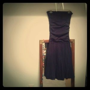 Velvet strapless dress